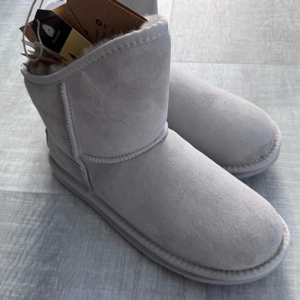 Luxe Australian Gray Suede Boots Brand new never worn
